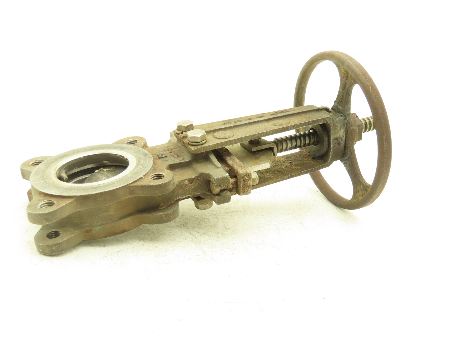 ITT Fabri-Valve 3" Stainless Knife Gate Valve Lug Style Metal Seat Rising Stem