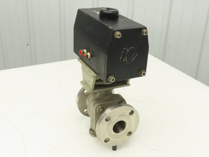 Keystone 020-790-300 Pneumatic Actuator w/ KTM Ball Valve 1.5"Flanged Stainless