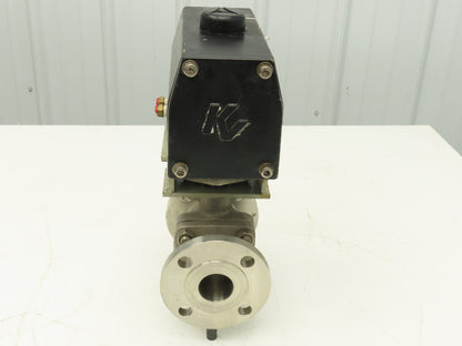 Keystone 020-790-300 Pneumatic Actuator w/ KTM Ball Valve 1.5"Flanged Stainless