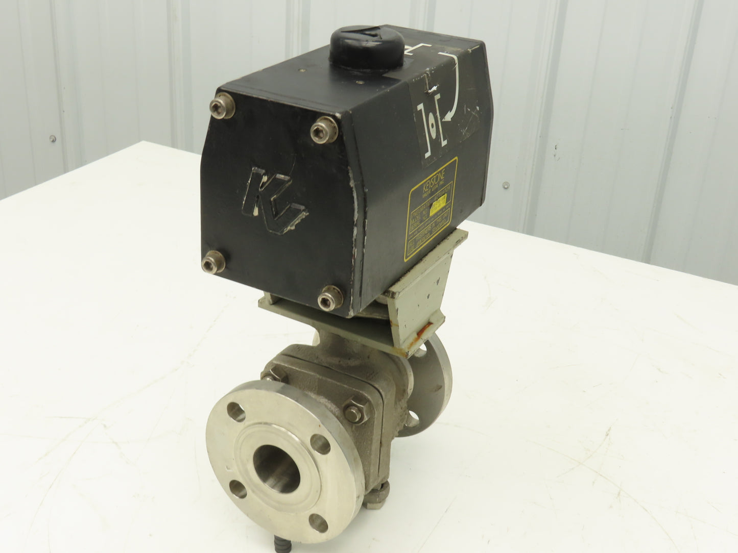 Keystone 020-790-300 Pneumatic Actuator w/ KTM Ball Valve 1.5"Flanged Stainless