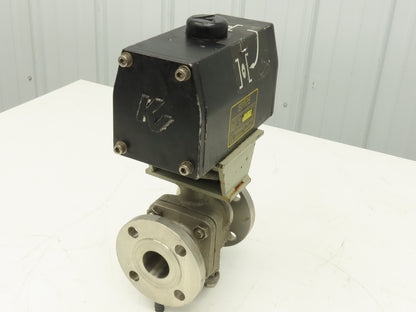 Keystone 020-790-300 Pneumatic Actuator w/ KTM Ball Valve 1.5"Flanged Stainless