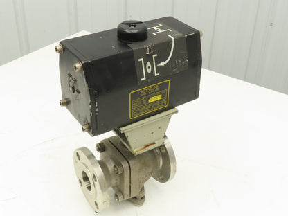 Keystone 020-790-300 Pneumatic Actuator w/ KTM Ball Valve 1.5"Flanged Stainless