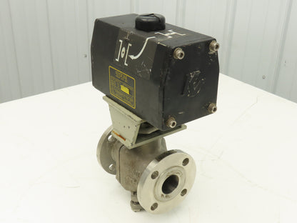 Keystone 020-790-300 Pneumatic Actuator w/ KTM Ball Valve 1.5"Flanged Stainless