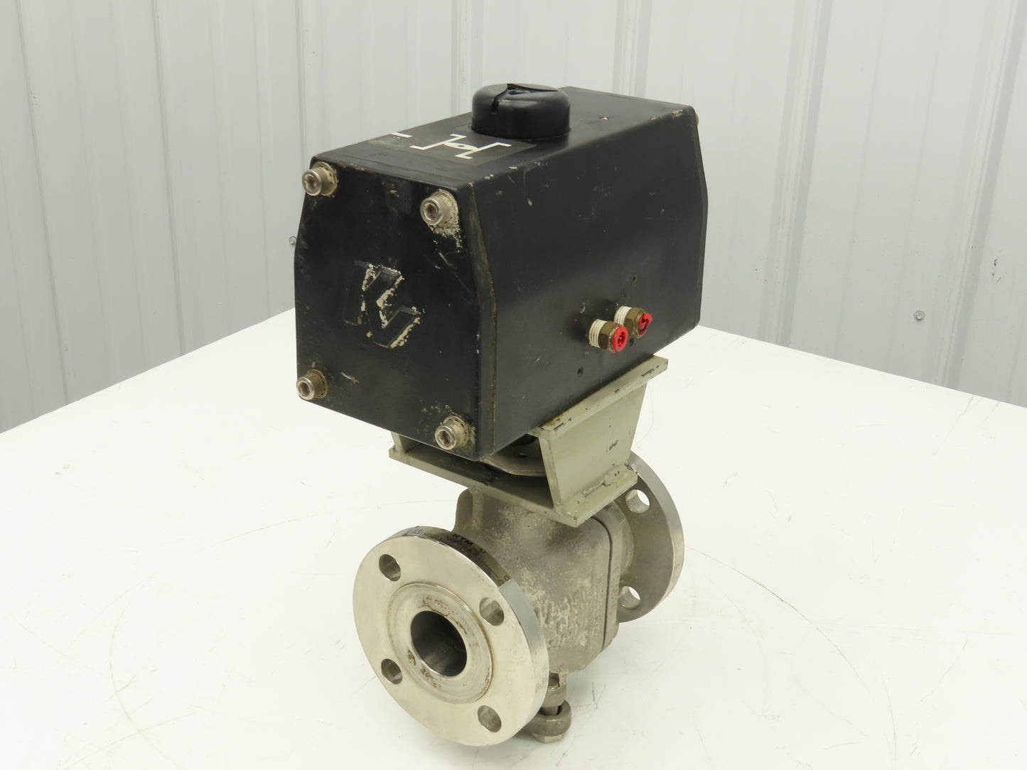 Keystone 020-790-300 Pneumatic Actuator w/ KTM Ball Valve 1.5"Flanged Stainless