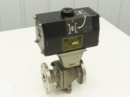 Keystone 020-790-300 Pneumatic Actuator w/ KTM Ball Valve 1.5"Flanged Stainless