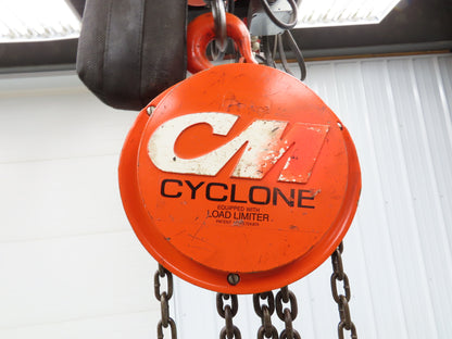 CM Cyclone 1-1/2 Ton 3000Lb Manual Chain Fall Hand Hoist 20' 6" Lift
