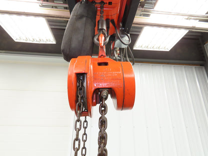 CM Cyclone 1-1/2 Ton 3000Lb Manual Chain Fall Hand Hoist 20' 6" Lift