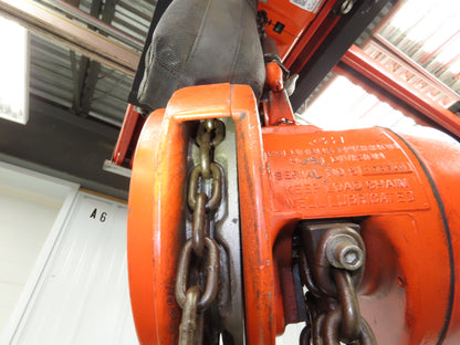 CM Cyclone 1-1/2 Ton 3000Lb Manual Chain Fall Hand Hoist 20' 6" Lift