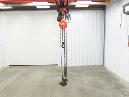 CM Cyclone 1-1/2 Ton 3000Lb Manual Chain Fall Hand Hoist 20' 6" Lift