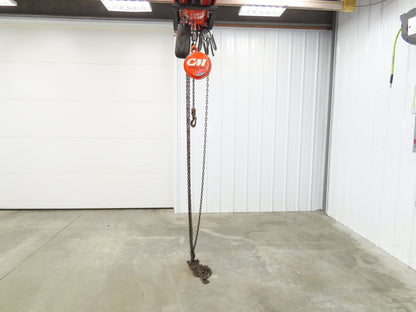 CM Cyclone 1/2 Ton 1000Lb Manual Chain Fall Hand Hoist 16' 6" Lift