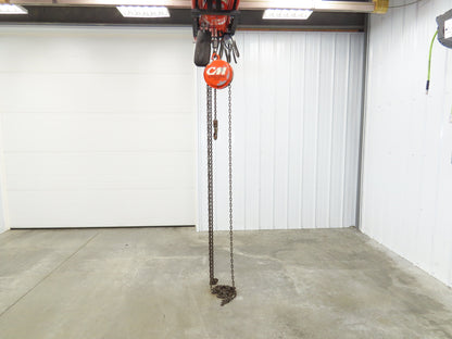 CM Cyclone 1/2 Ton 1000Lb Manual Chain Fall Hand Hoist 16' 6" Lift
