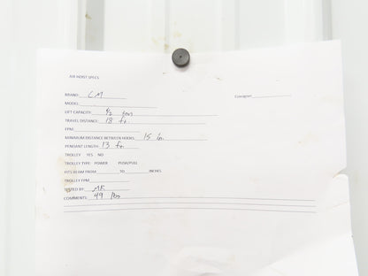 CM Cyclone 1/2 Ton 1000Lb Manual Chain Fall Hand Hoist 18' Lift