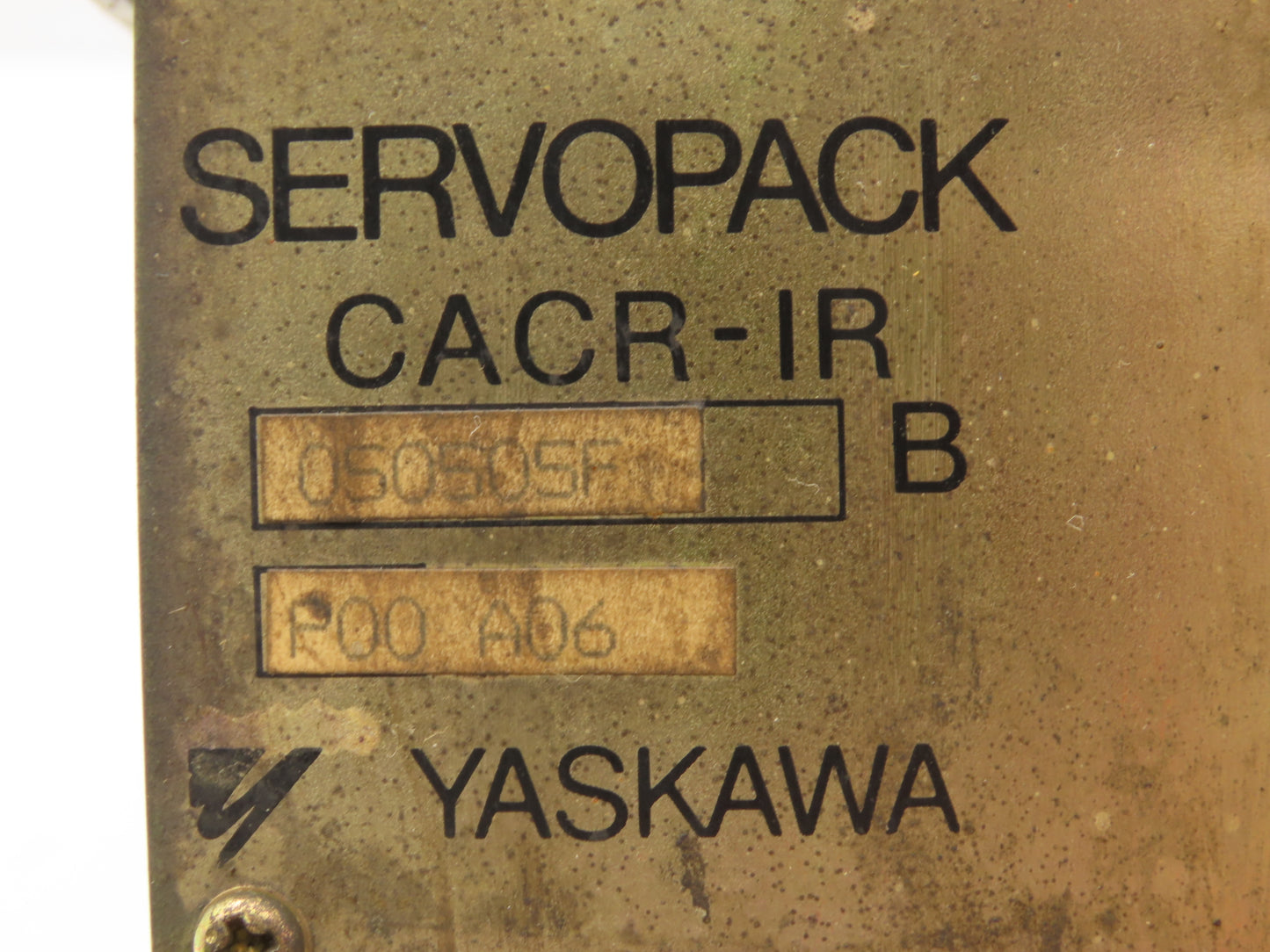 Yaskawa Electric CACR-IR 050505F P00 A06 Motoman Robot Servopack Servo Drive
