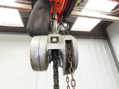 CM Cyclone Model S 2 Ton 4000Lb Manual Chain Fall Hand Hoist 11' 6" Lift