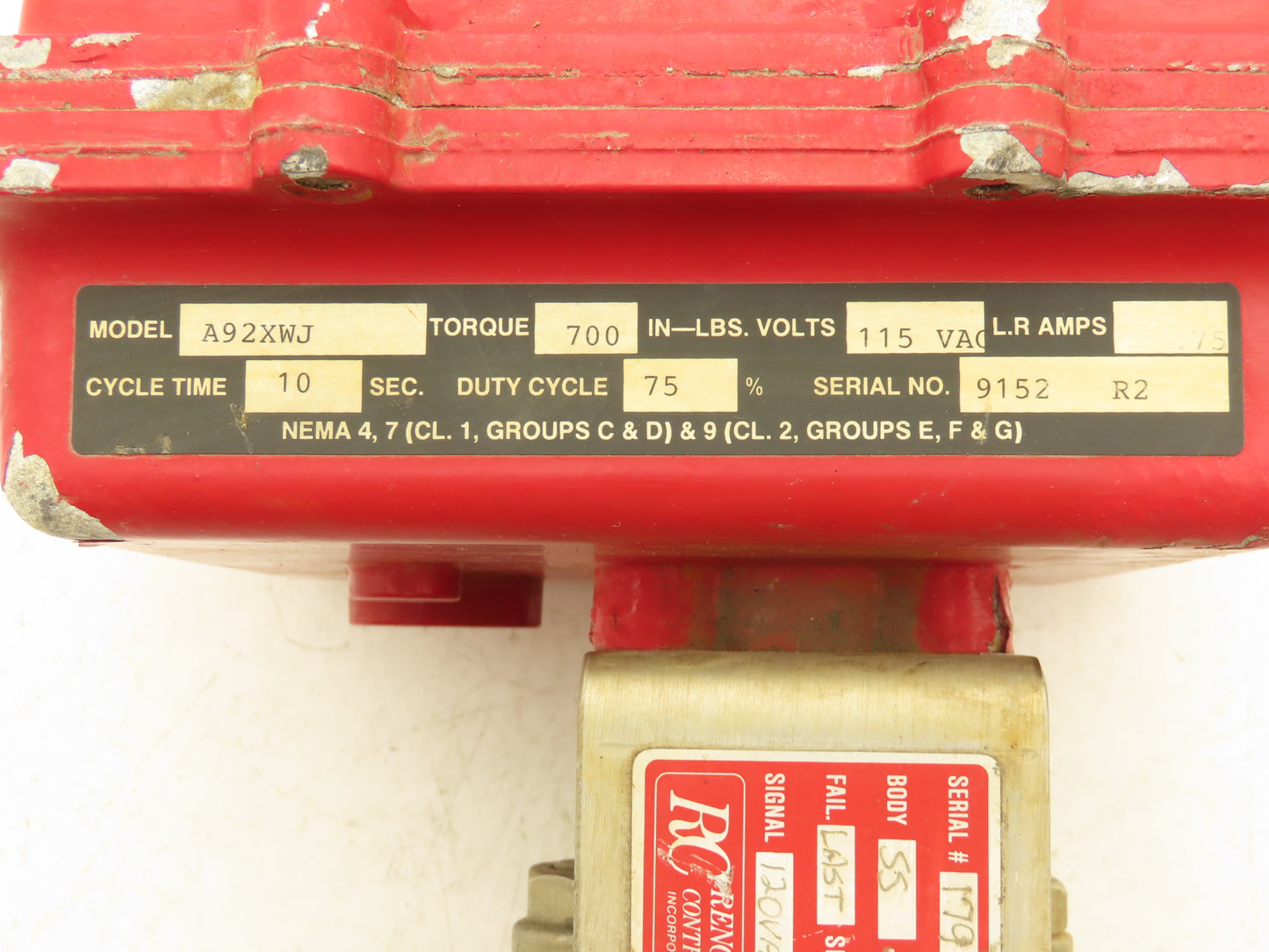 Velan G1T13-SP7A 1"NPT Stainless Ball Valve & Electric Actuator 115V A92XWJ