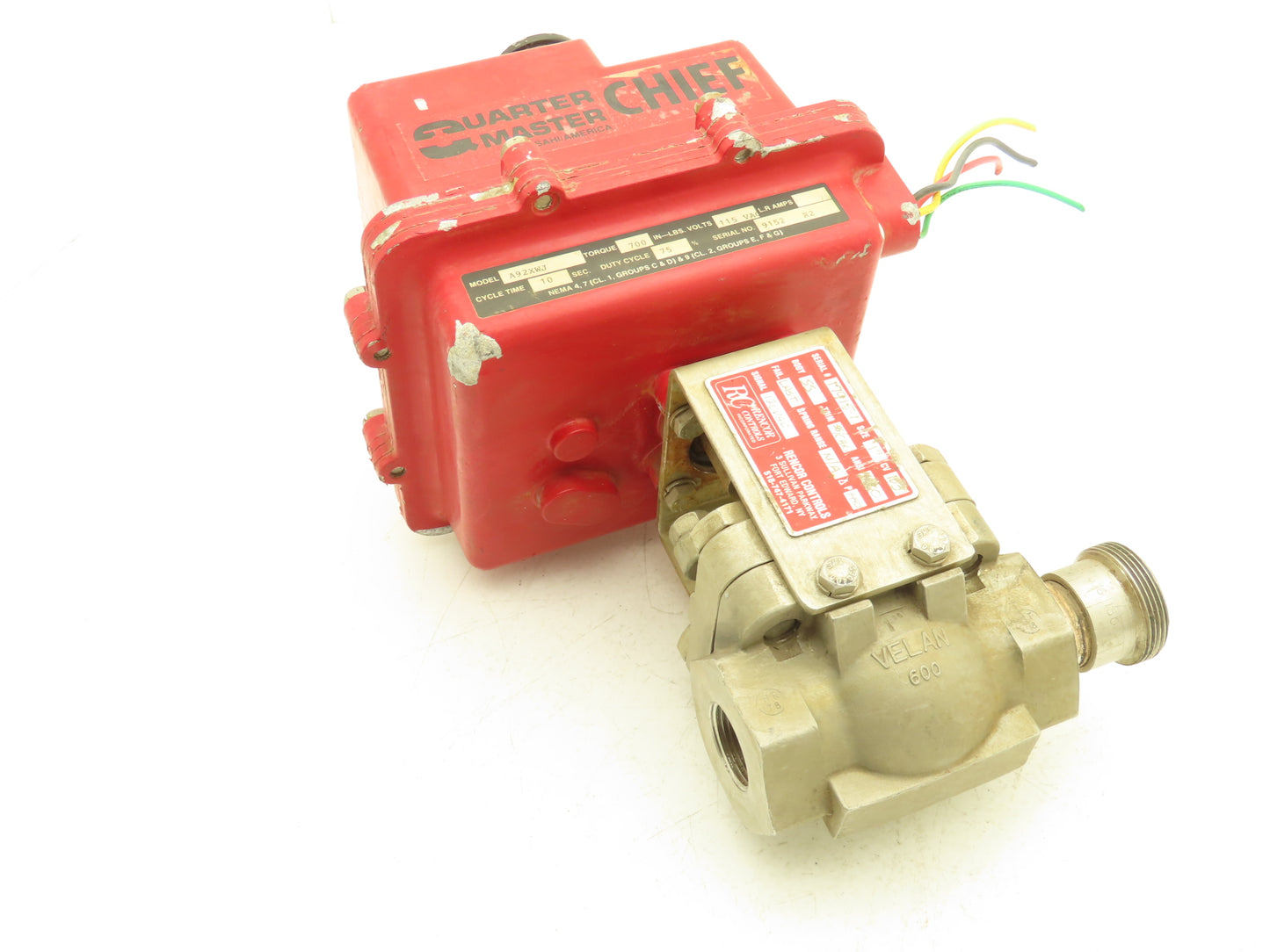 Velan G1T13-SP7A 1"NPT Stainless Ball Valve & Electric Actuator 115V A92XWJ