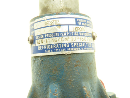 Refrigerating Specialties A2B23P Pressure Regulator Reg, 3/8 Range A:0-11KG/CM2