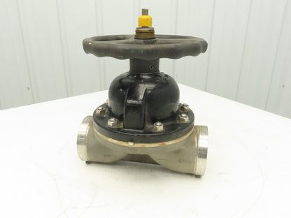 ITT 4-C-425-0-WB-903 Dia-Flo 4" Diaphragm Pinch Valve Stainless Pipe Butt Weld