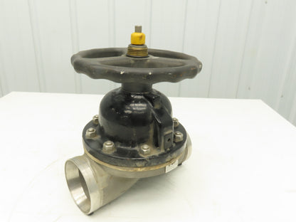 ITT 4-C-425-0-WB-903 Dia-Flo 4" Diaphragm Pinch Valve Stainless Pipe Butt Weld