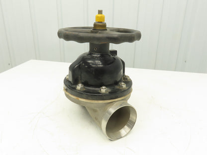 ITT 4-C-425-0-WB-903 Dia-Flo 4" Diaphragm Pinch Valve Stainless Pipe Butt Weld