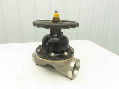 ITT 4-C-425-0-WB-903 Dia-Flo 4" Diaphragm Pinch Valve Stainless Pipe Butt Weld