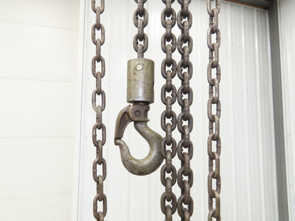CM Cyclone Model S 2 Ton 4000Lb Manual Chain Fall Hand Hoist 11' 9" Lift