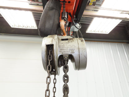 CM Cyclone Model S 2 Ton 4000Lb Manual Chain Fall Hand Hoist 11' 9" Lift