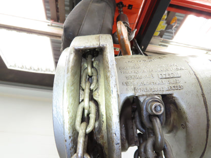 CM Cyclone Model S 2 Ton 4000Lb Manual Chain Fall Hand Hoist 11' 9" Lift