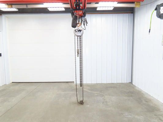 CM Cyclone Model S 2 Ton 4000Lb Manual Chain Fall Hand Hoist 11' 9" Lift