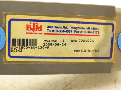 BTM PC-1500-SO-130-R Pneumatic Power Clamp 1.50" Bore