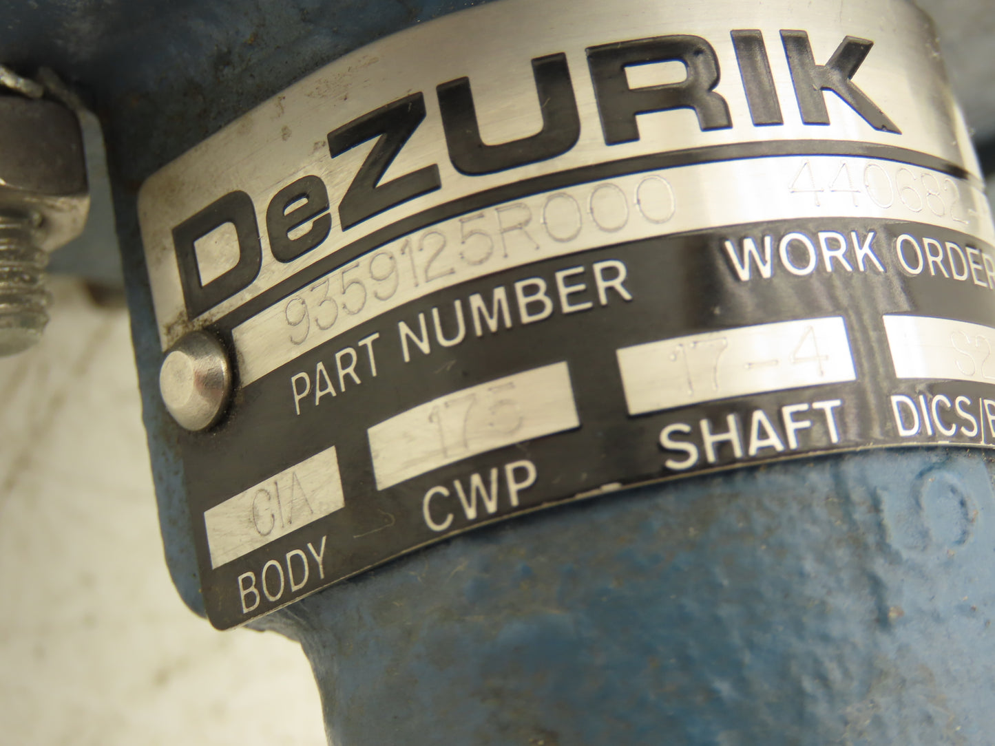 DeZurik 9359125R000 3" Wafer Butterfly Valve Stainless Disc w/Handle 175 CWP