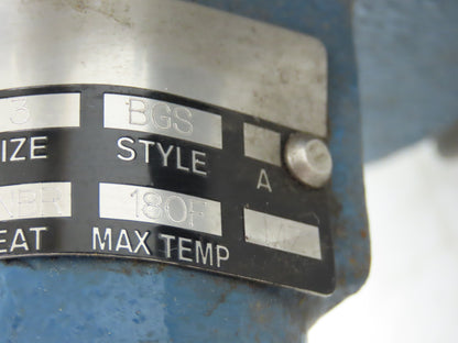 DeZurik 9359125R000 3" Wafer Butterfly Valve Stainless Disc w/Handle 175 CWP