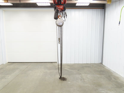 CM Cyclone Model M 1-1/2 Ton 3000Lb Manual Chain Fall Hand Hoist 15' Lift