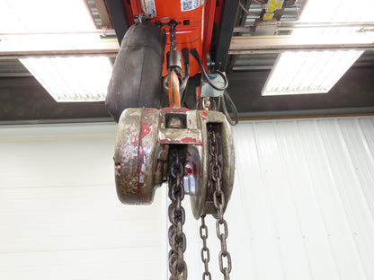 CM Cyclone Model M 1-1/2 Ton 3000Lb Manual Chain Fall Hand Hoist 15' Lift