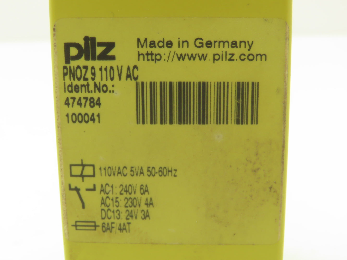 Pilz PNOZ 9 Safety Relay 110VAC 5VA 50-60Hz