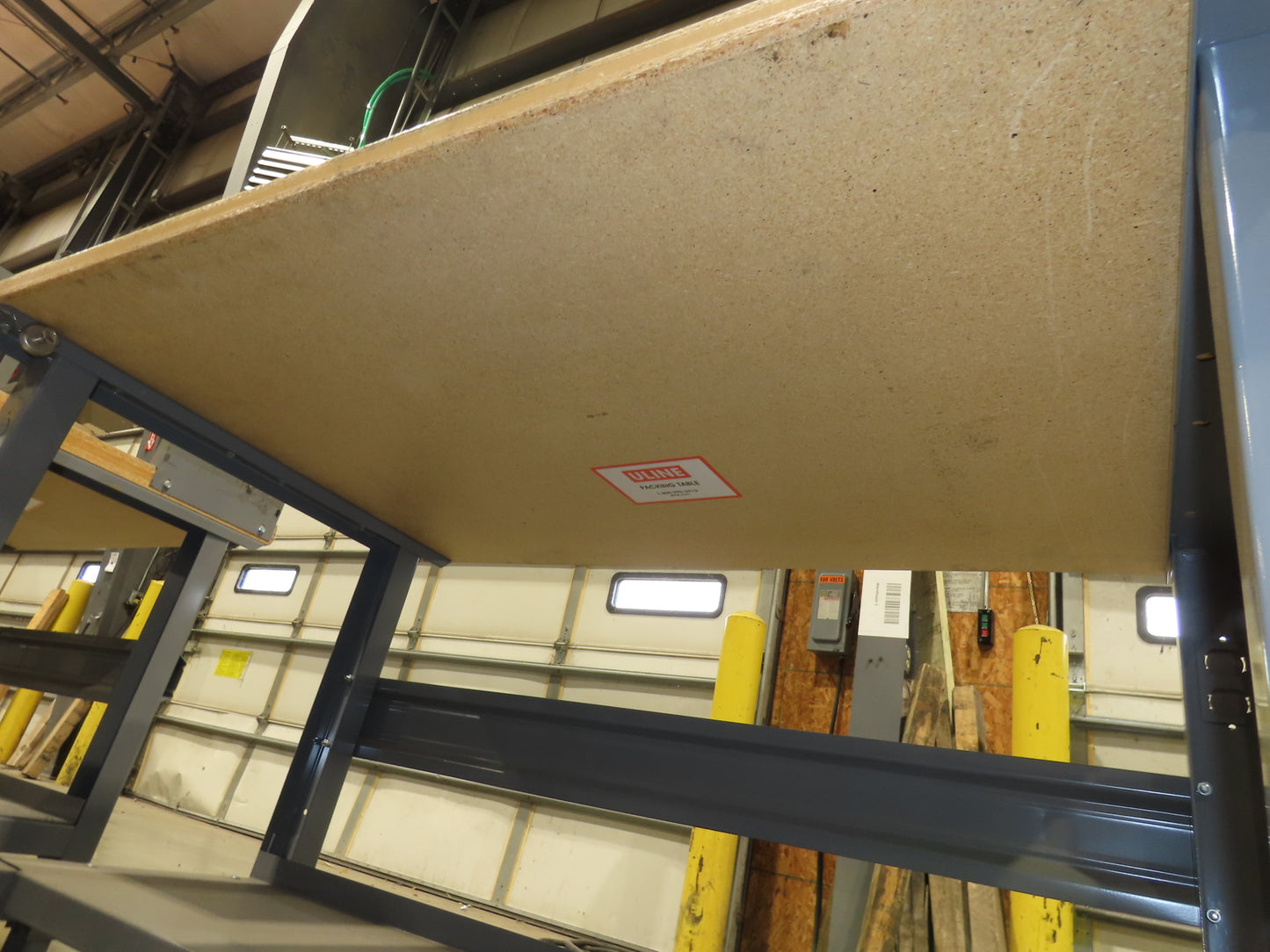 Uline H-1128  48"x 30" Industrial Packing Table Work Bench Composite Wood Top