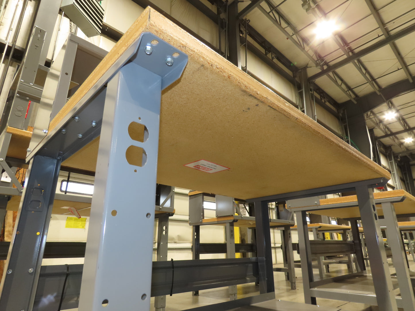 Uline H-1128  48"x 30" Industrial Packing Table Work Bench Composite Wood Top