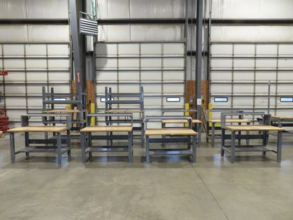 Uline H-1128  48"x 30" Industrial Packing Table Work Bench Composite Wood Top