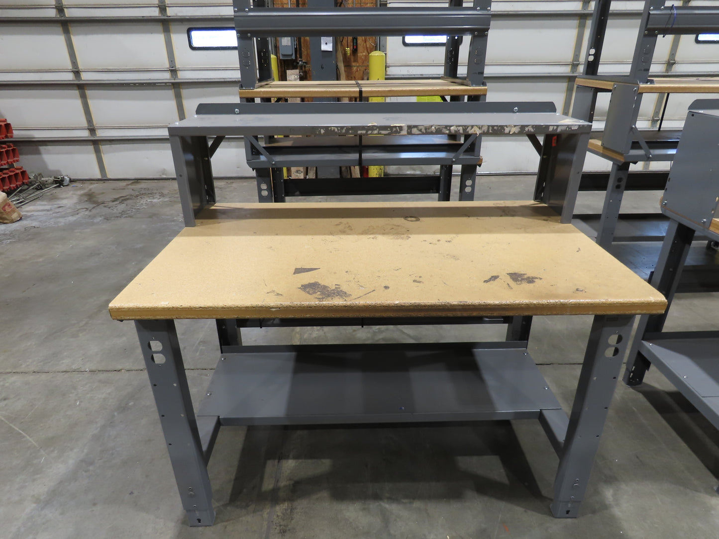 Uline H-1128  48"x 30" Industrial Packing Table Work Bench Composite Wood Top