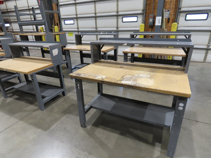 Uline H-1128  48"x 30" Industrial Packing Table Work Bench Composite Wood Top