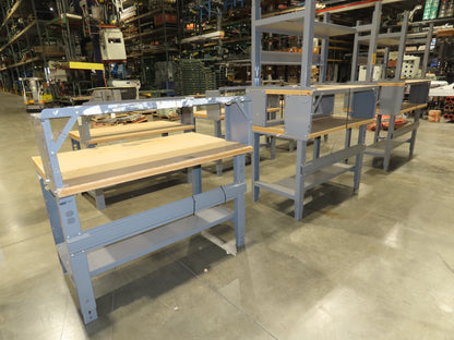 Uline H-1128  48"x 30" Industrial Packing Table Work Bench Composite Wood Top