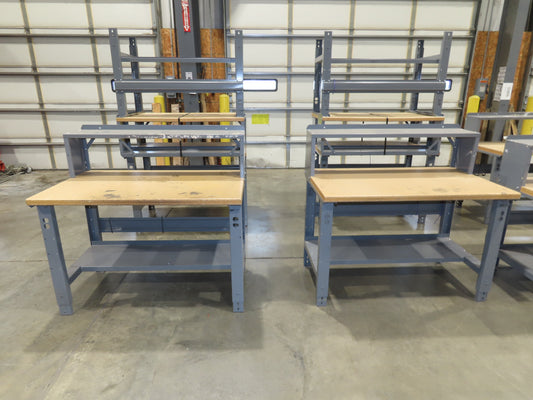 Uline H-1128  48"x 30" Industrial Packing Table Work Bench Composite Wood Top