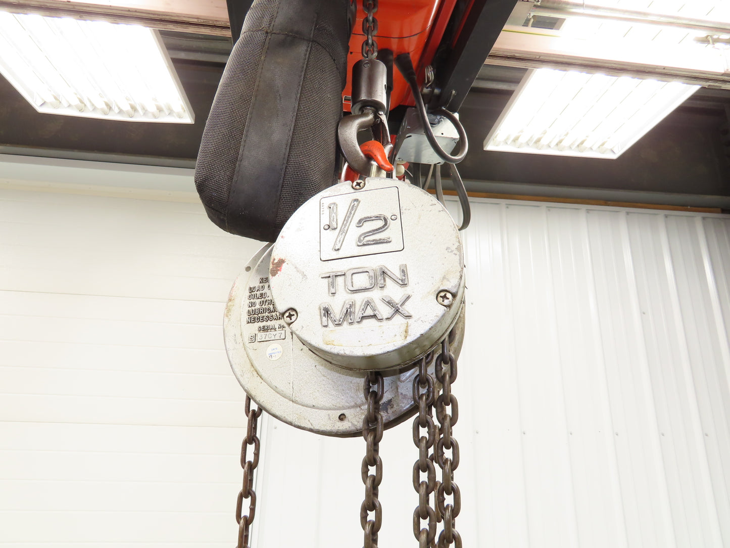CM Cyclone Model S 1/2 Ton 1000Lb Manual Chain Fall Hand Hoist 8' 6" Lift