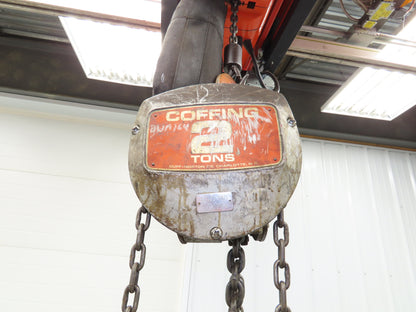 Coffing Superoid 2 Ton 4000Lb Manual Chain Fall Hand Hoist 12' 9" Lift
