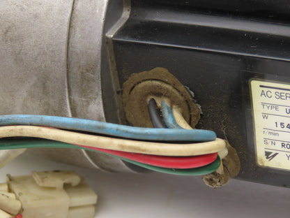 Yaskawa AC Servo Motor 154W 3000rpm 2.1 Amp w/Encoder UTMAH-B12BDYR6