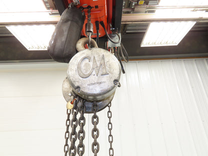 CM Cyclone Model S 2 Ton 4000Lb Manual Chain Fall Hand Hoist 10' Lift