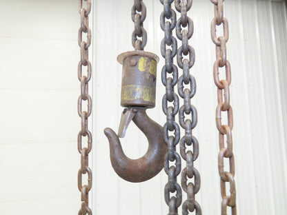 CM Cyclone 1-1/2 Ton 3000Lb Manual Chain Fall Hand Hoist 16' Lift