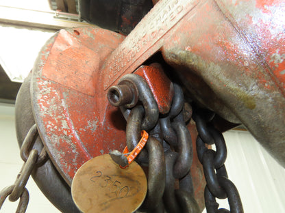 CM Cyclone 1-1/2 Ton 3000Lb Manual Chain Fall Hand Hoist 16' Lift
