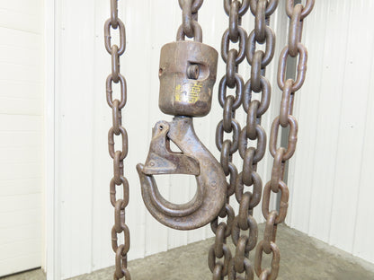 CM Cyclone Series 646 1-1/2 Ton 3000Lb Manual Chain Fall Hand Hoist 20' Lift