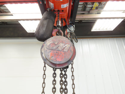 CM Cyclone Series 646 1-1/2 Ton 3000Lb Manual Chain Fall Hand Hoist 20' Lift